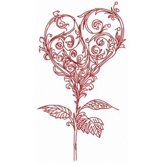 Romantic decor composition embroidery design - Embroidery Design