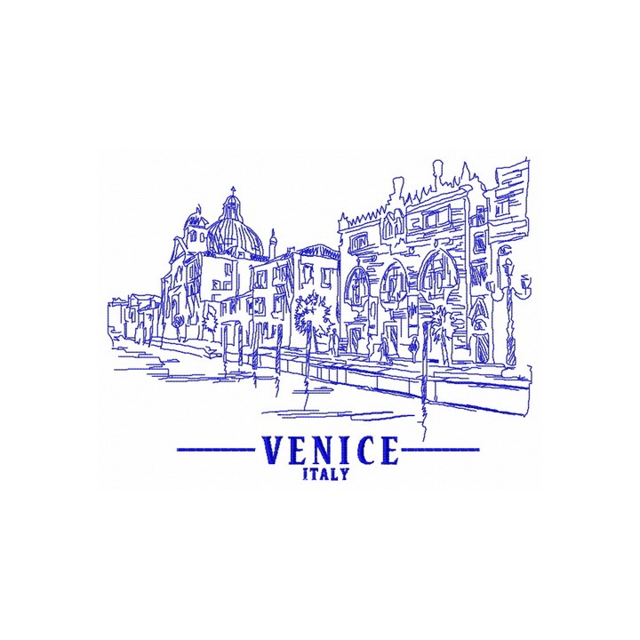 Venice Italy 2 embroidery design - Embroidery Design