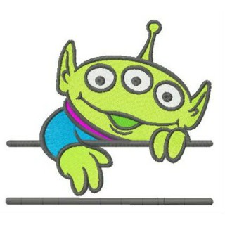 Alien monogram  embroidery design - Embroidery Design
