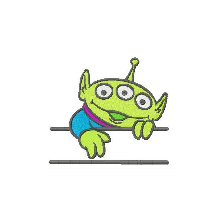 Alien monogram  embroidery design - Embroidery Design
