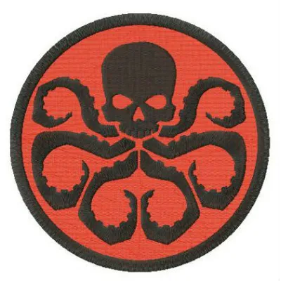 Hydra logo embroidery design showcasing a bold emblem, perfect for stitching on caps or t-shirts.