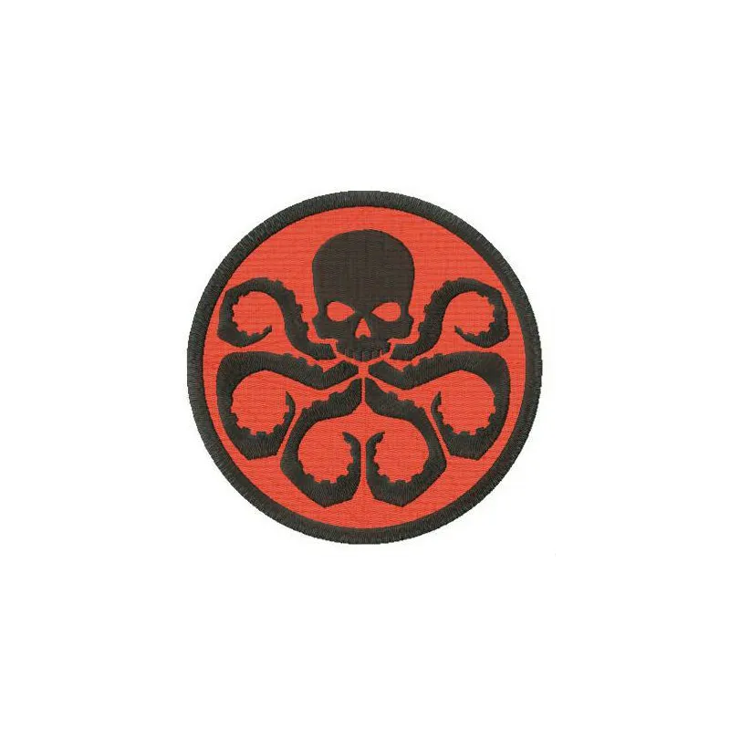 Hydra logo embroidery design showcasing a bold emblem, perfect for stitching on caps or t-shirts.