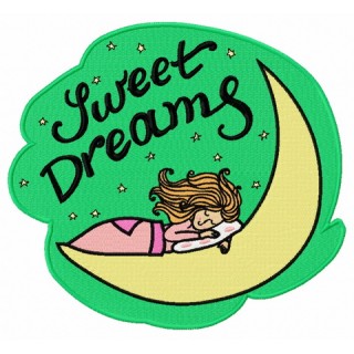 Sweet dreams 2 embroidery design - Embroidery Design