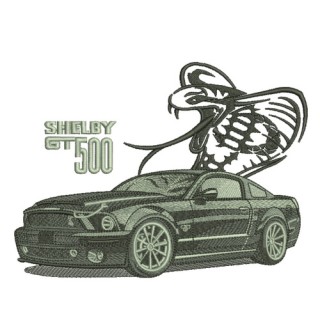 Shelby GT500 car embroidery design - Embroidery Design