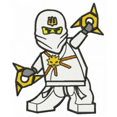 Zane embroidery design featuring a Lego-inspired motif, showcasing vibrant stitching patterns for creative projects.