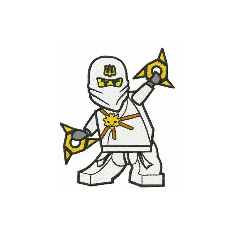 Zane embroidery design featuring a Lego-inspired motif, showcasing vibrant stitching patterns for creative projects.