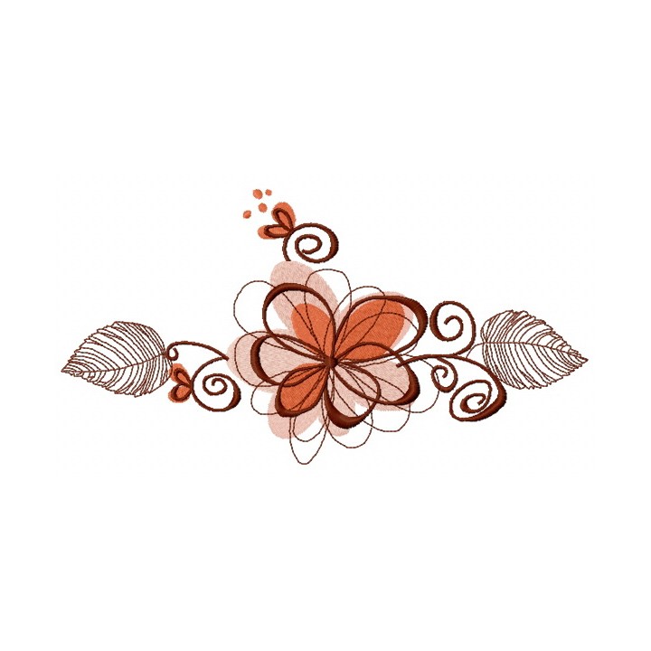 Swirl flower 2 embroidery design - Embroidery Design