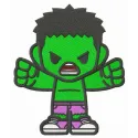 Teen Hulk embroidery design showcasing a vibrant stitched motif, perfect for hoodies and t-shirts.