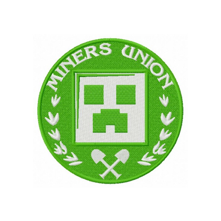 Miner's Union logo 2 embroidery design - Embroidery Design