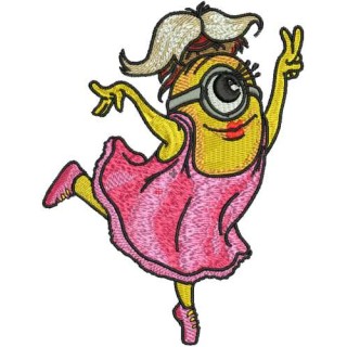 Minion dancer embroidery design - Embroidery Design