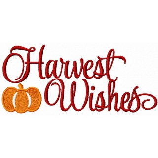 Harvest Wishes embroidery design - Embroidery Design