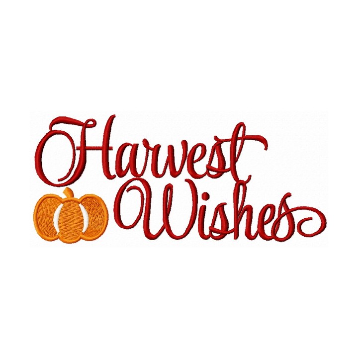 Harvest Wishes embroidery design - Embroidery Design