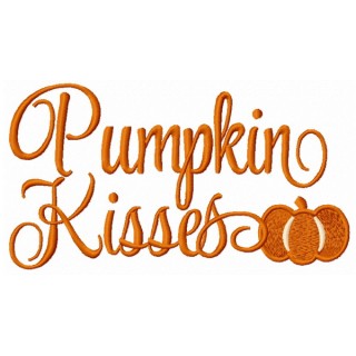 Pumpkin Kisses  embroidery design - Embroidery Design