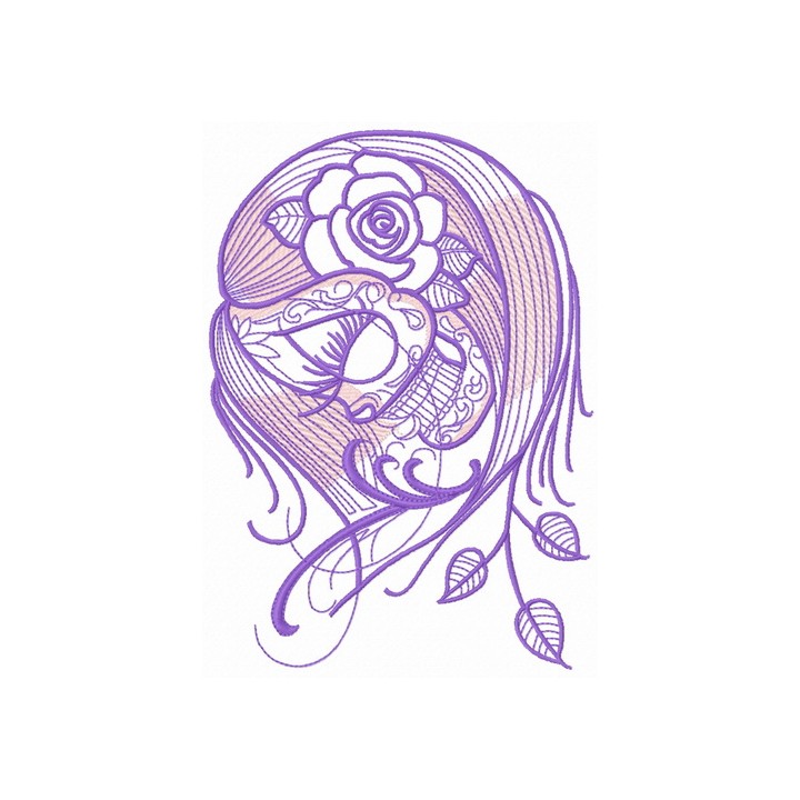 Dead beauty 4 embroidery design - Embroidery Design