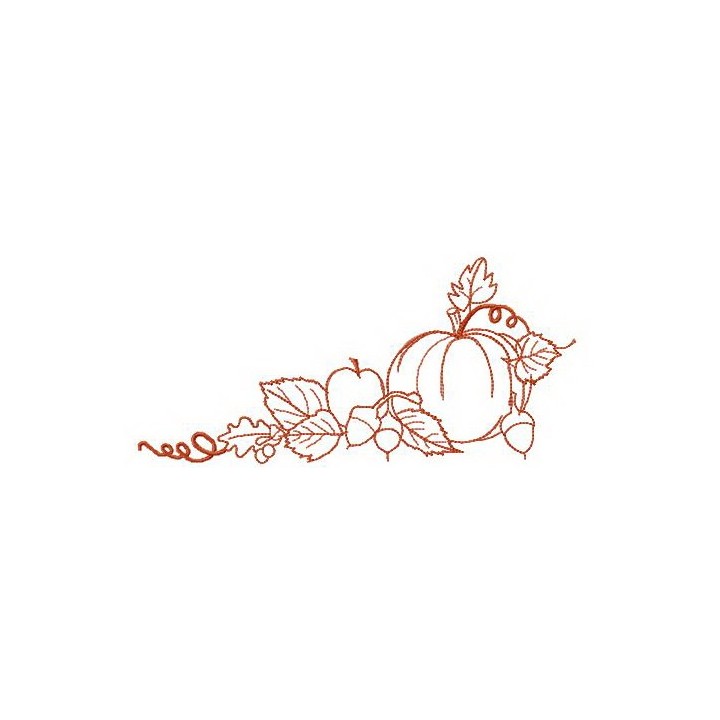 Fall sketch embroidery design - Embroidery Design