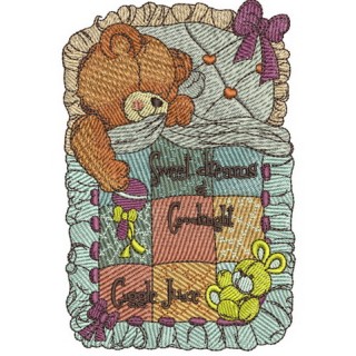 Sweet dreams and good night embroidery design - Embroidery Design