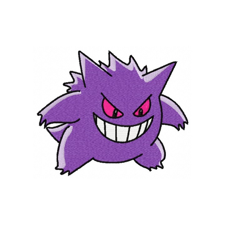 Gengar embroidery design - Embroidery Design