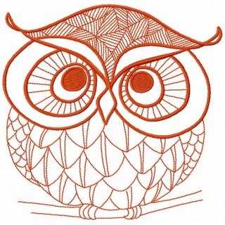 Autumn forest owl 4 embroidery design - Embroidery Design