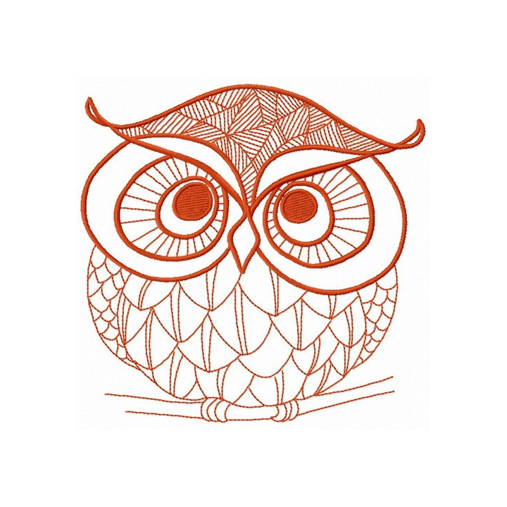 Autumn forest owl 4 embroidery design - Embroidery Design
