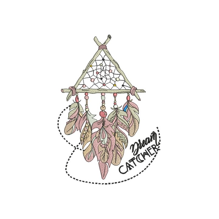 Rustic Feather Dreamcatcher embroidery design - Embroidery Design