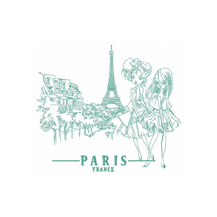 French fashion-mongers 2 embroidery design - Embroidery Design