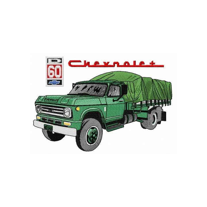 Chevrolet D60 car embroidery design - Embroidery Design