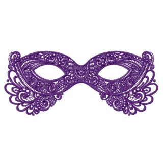 Purple mask embroidery design - Embroidery Design