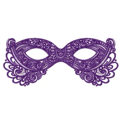 Preview of a purple mask embroidery design showcasing intricate stitching patterns for face masks.