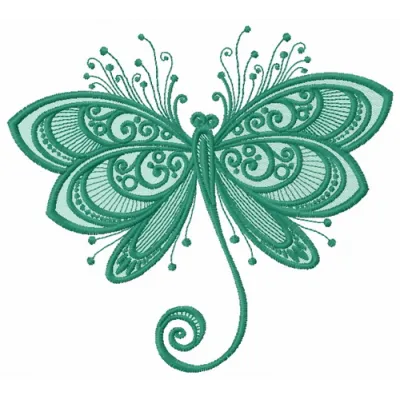 Funny butterfly embroidery design showcasing a whimsical stitched motif, ideal for decorating t-shirts and tote bags.