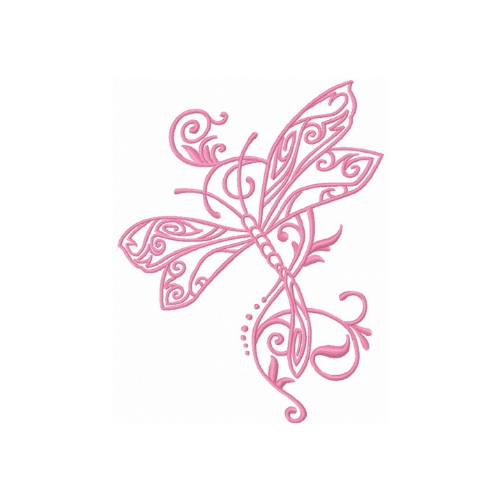 Fancy dragonfly 4 embroidery design - Embroidery Design