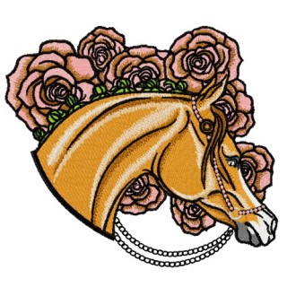 Horse with pearl bridle 2 embroidery design - Embroidery Design