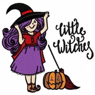 Little witches 3 embroidery design - Embroidery Design