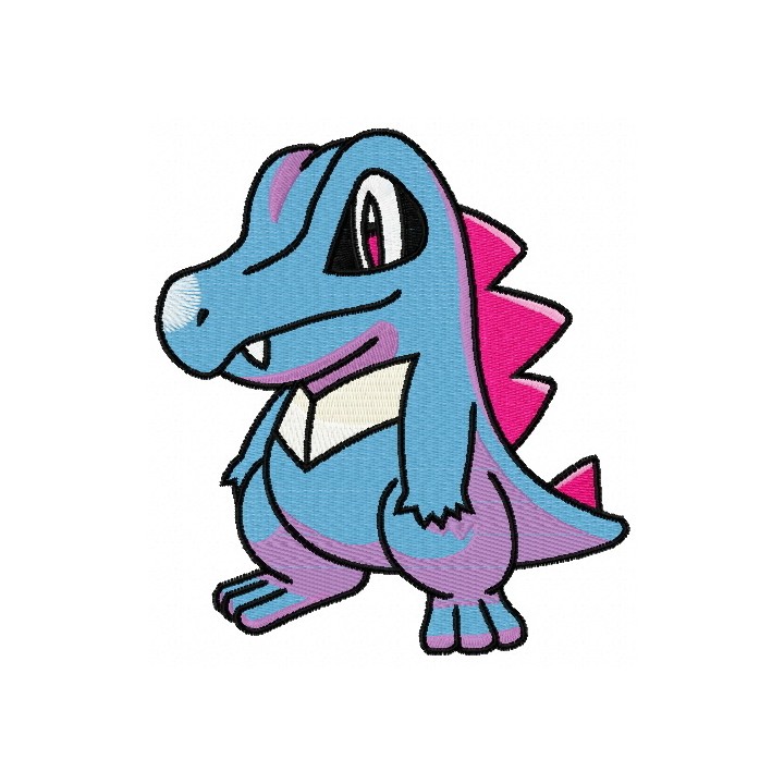 Totodile embroidery design - Embroidery Design