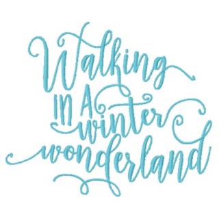 Walking in a winter wonderland 2 embroidery design - Embroidery Design