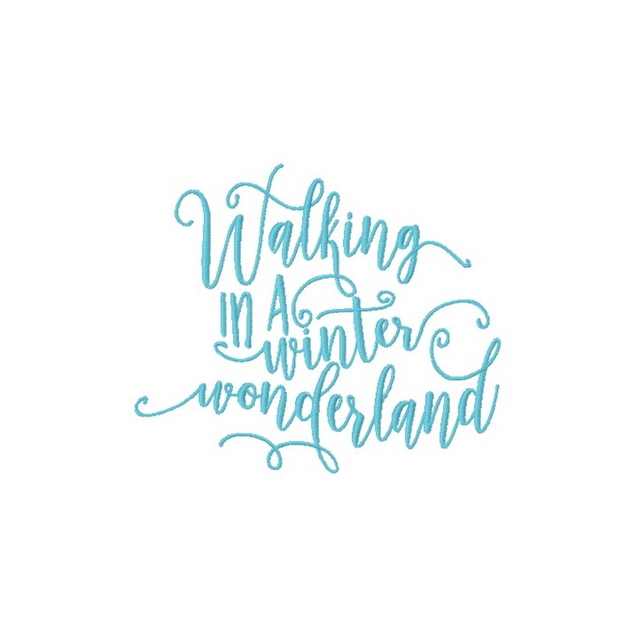 Walking in a winter wonderland 2 embroidery design - Embroidery Design