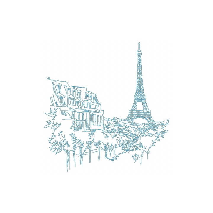 Eiffel Tower 4 embroidery design - Embroidery Design