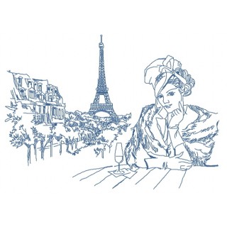French coquette 4 embroidery design - Embroidery Design