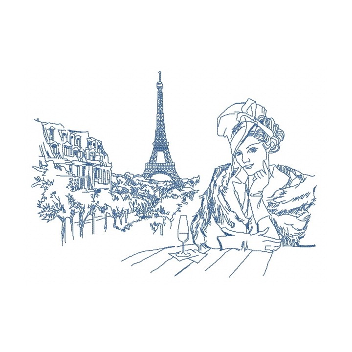 French coquette 4 embroidery design - Embroidery Design