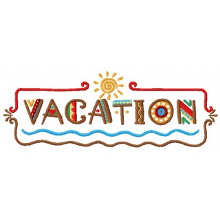 Vacation embroidery design - Embroidery Design
