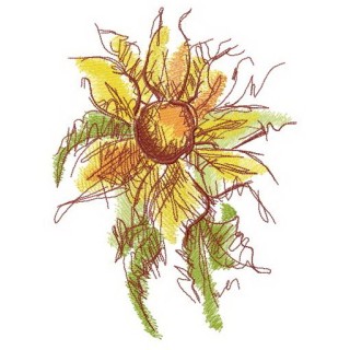 Dreaming about helianthus embroidery design - Embroidery Design