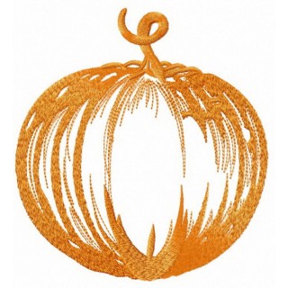 Ripe pumpkin embroidery design - Embroidery Design