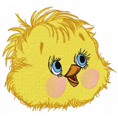 Curious chicken 4 embroidery design showcasing a whimsical farm animal motif, ideal for various fabric projects.