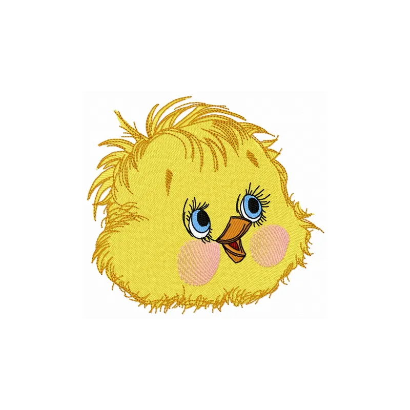 Curious chicken 4 embroidery design showcasing a whimsical farm animal motif, ideal for various fabric projects.