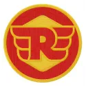 Embroidery design preview of an alternative Royal Enfield logo, showcasing intricate stitching patterns for enthusiasts.