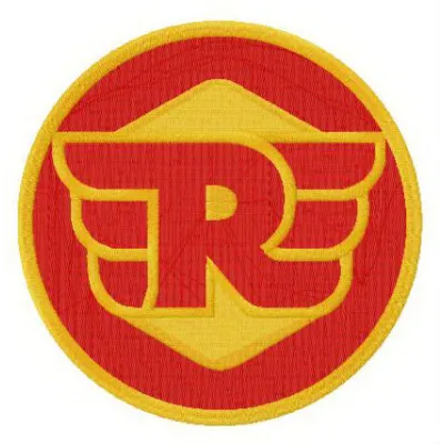 Embroidery design preview of an alternative Royal Enfield logo, showcasing intricate stitching patterns for enthusiasts.