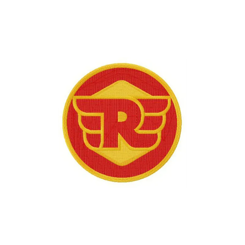 Embroidery design preview of an alternative Royal Enfield logo, showcasing intricate stitching patterns for enthusiasts.