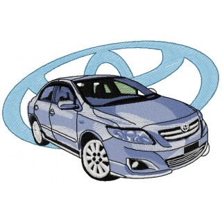Toyota car embroidery design - Embroidery Design