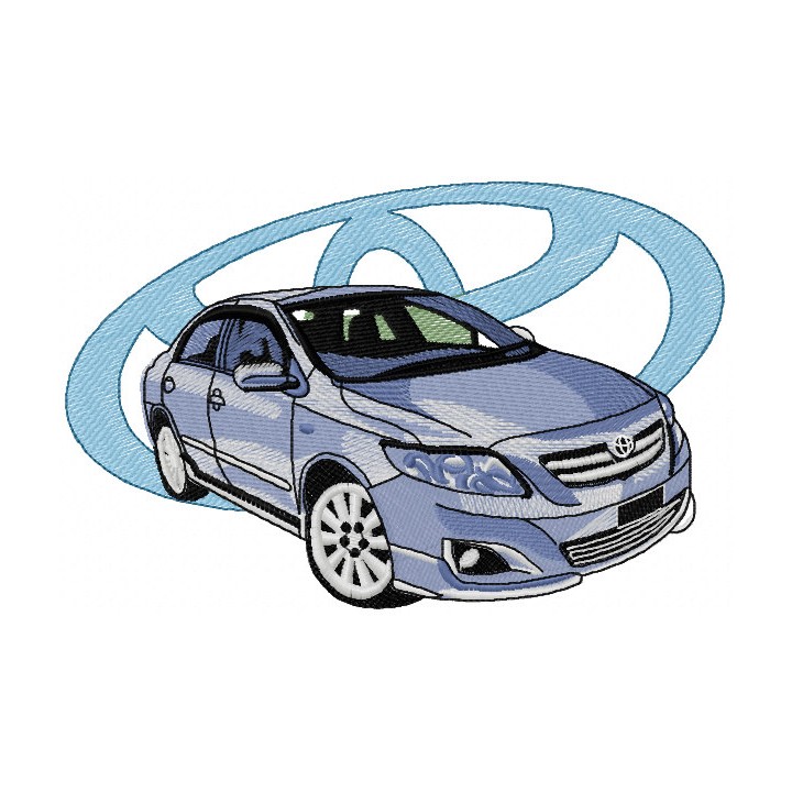 Toyota car embroidery design - Embroidery Design