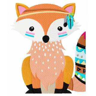 Indian fox embroidery design - Embroidery Design