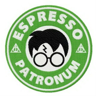 Espresso patronum embroidery design - Embroidery Design